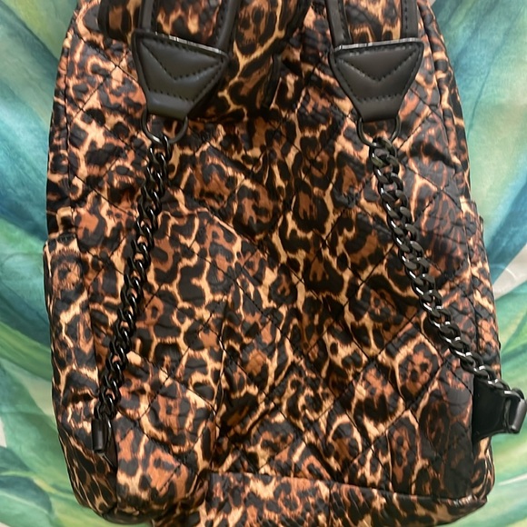 Victorias Secret Leopard Backpack with chain detail main image 13